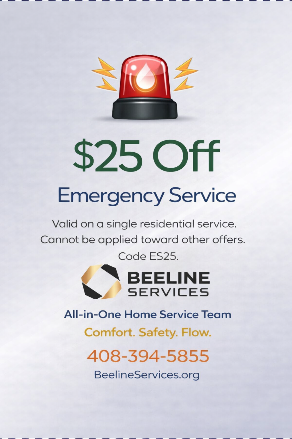 Emergency services discount